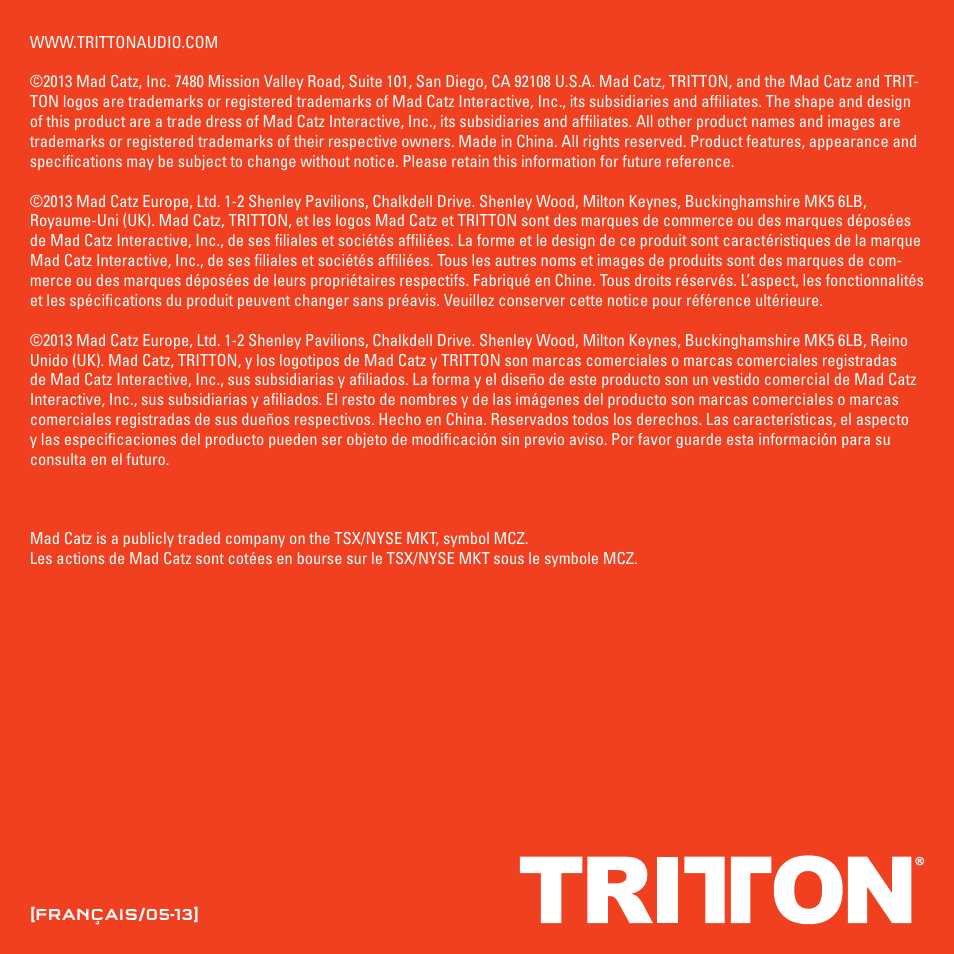 TRITTON Pro+ 5.1 Surround Headset User Manual | Page 18 / 66