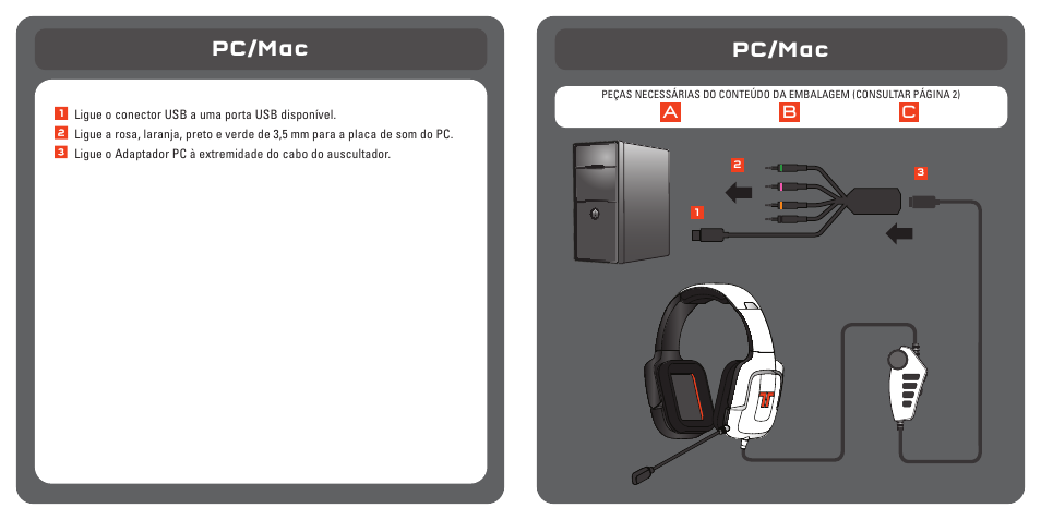 Pc/mac, Ac b | TRITTON Pro+ 5.1 Surround Headset User Manual | Page 47 / 66