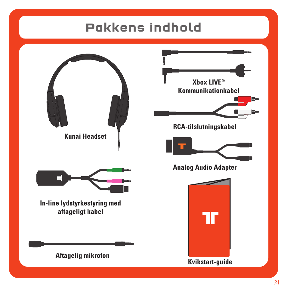 Pakkens indhold | TRITTON Kunai Universal Stereo Gaming Headset User Manual | Page 131 / 170