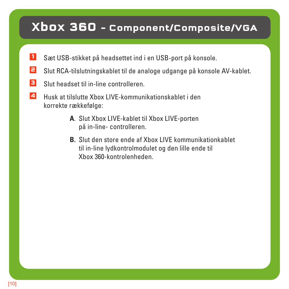 Xbox 360, Component/composite/vga | TRITTON Kunai Universal Stereo Gaming Headset User Manual | Page 138 / 170