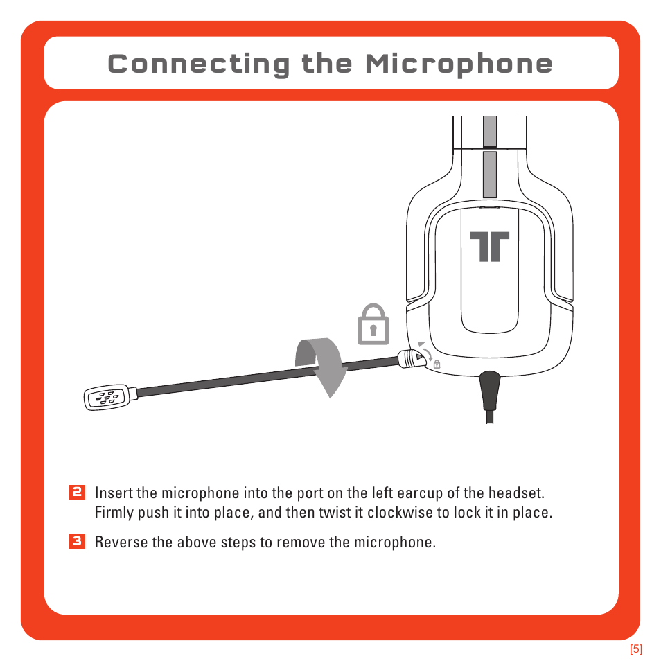 Connecting the microphone | TRITTON Kunai Universal Stereo Gaming Headset User Manual | Page 5 / 170