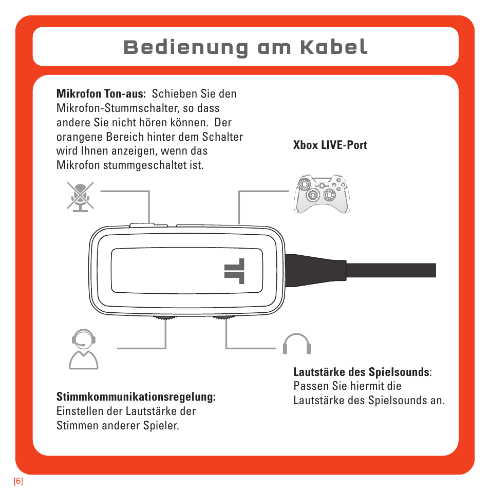 Bedienung am kabel | TRITTON Kunai Universal Stereo Gaming Headset User Manual | Page 50 / 170