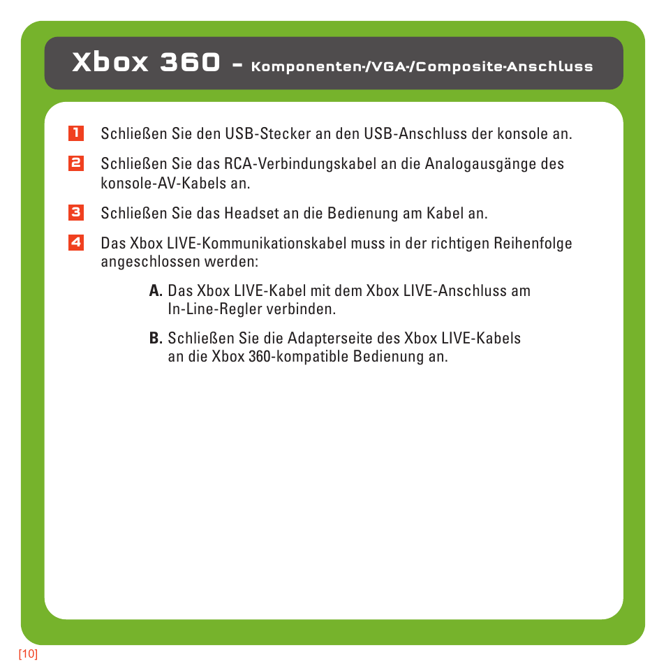 Xbox 360 | TRITTON Kunai Universal Stereo Gaming Headset User Manual | Page 54 / 170