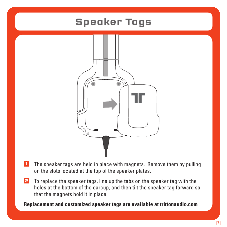 Speaker tags | TRITTON Kunai Universal Stereo Gaming Headset User Manual | Page 7 / 170