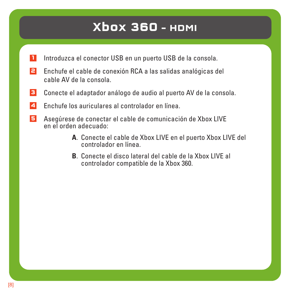 Xbox 360, Hdmi | TRITTON Kunai Universal Stereo Gaming Headset User Manual | Page 73 / 170