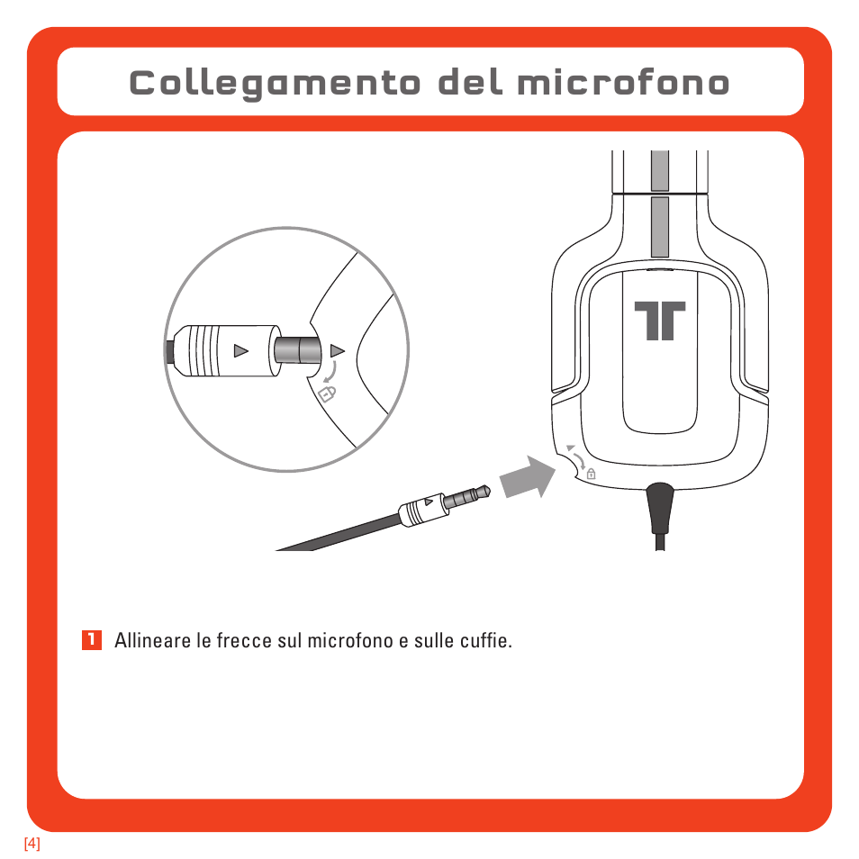 Collegamento del microfono | TRITTON Kunai Universal Stereo Gaming Headset User Manual | Page 90 / 170