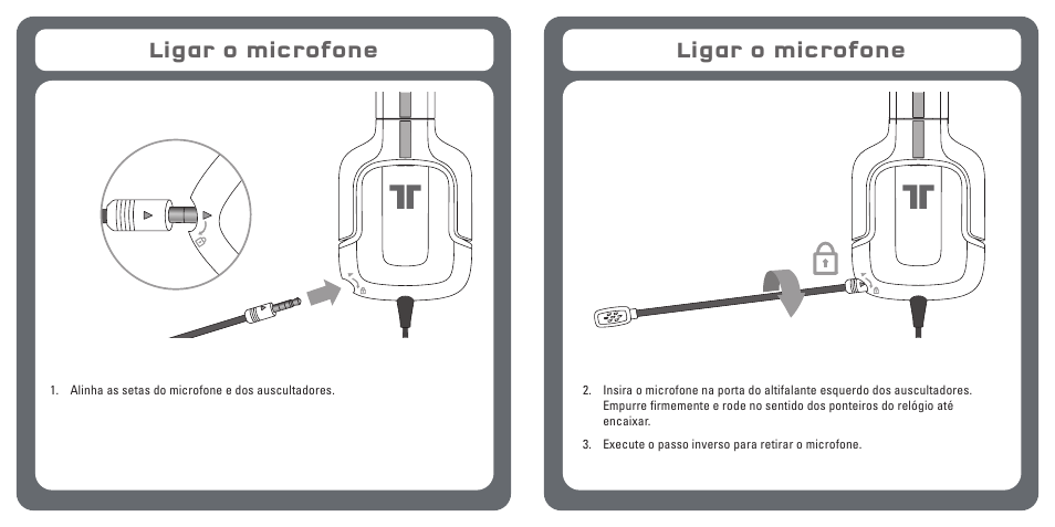 Ligar o microfone | TRITTON Kunai Stereo Gaming Headset for PC, Mac, and Mobile Devices User Manual | Page 48 / 59