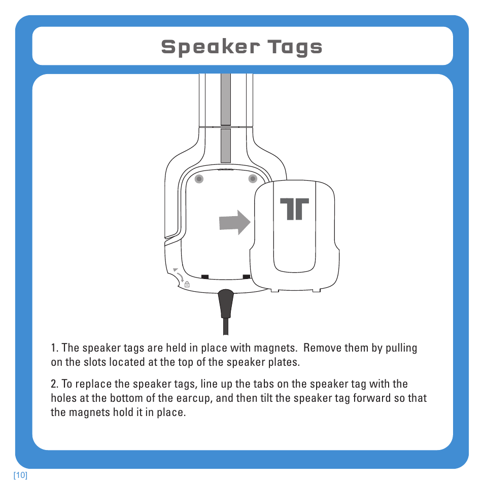 Speaker tags | TRITTON Kunai Stereo Headset for PlayStation-3 and PlayStation-Vita User Manual | Page 10 / 108