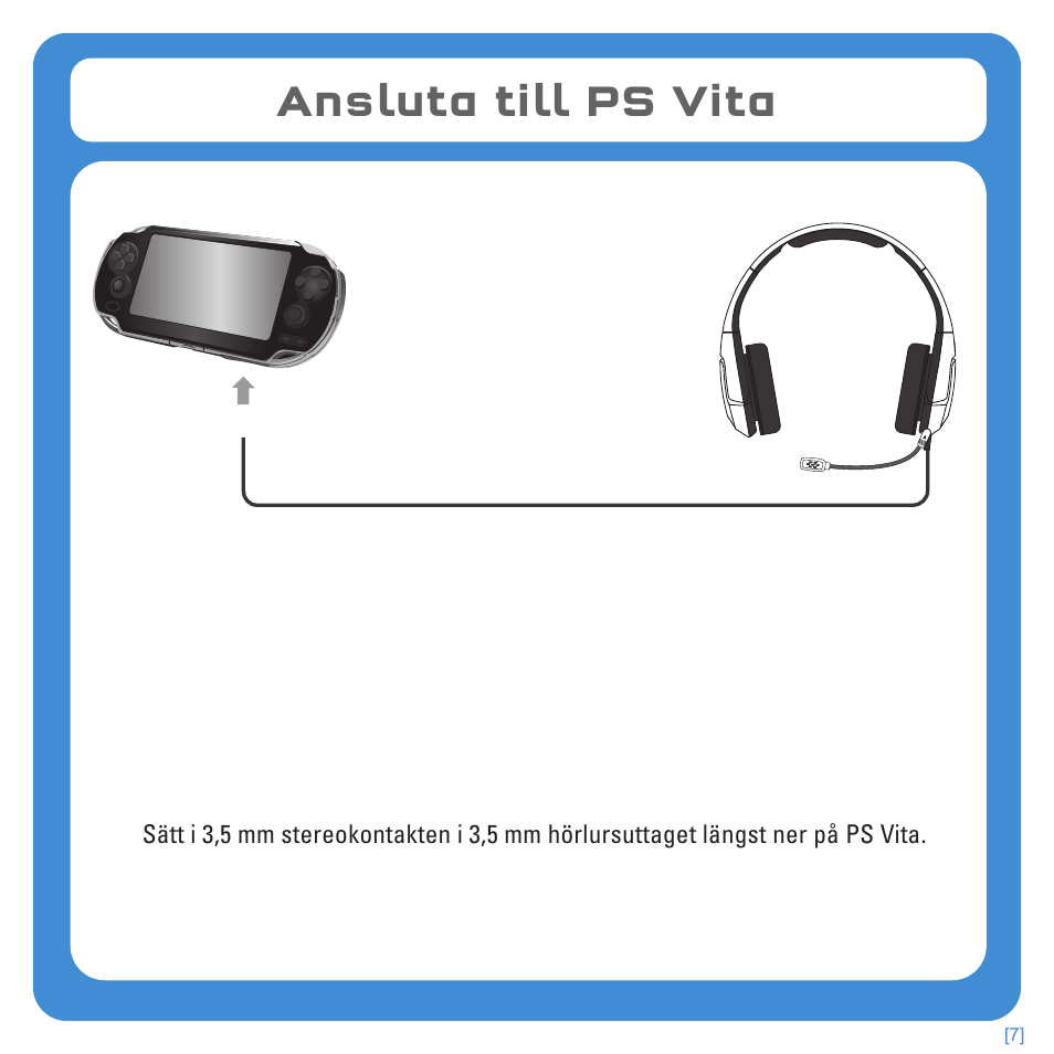 Ansluta till ps vita | TRITTON Kunai Stereo Headset for PlayStation-3 and PlayStation-Vita User Manual | Page 100 / 108