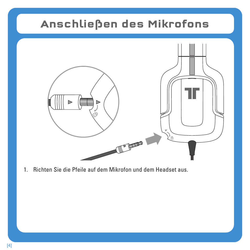 Anschließen des mikrofons | TRITTON Kunai Stereo Headset for PlayStation-3 and PlayStation-Vita User Manual | Page 36 / 108