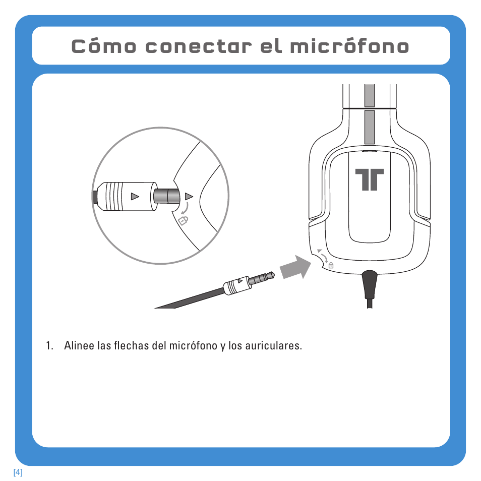Cómo conectar el micrófono | TRITTON Kunai Stereo Headset for PlayStation-3 and PlayStation-Vita User Manual | Page 51 / 108