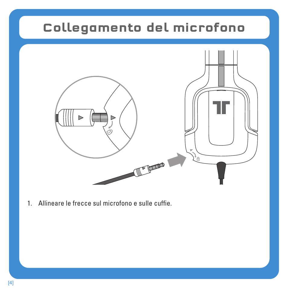 Collegamento del microfono | TRITTON Kunai Stereo Headset for PlayStation-3 and PlayStation-Vita User Manual | Page 67 / 108