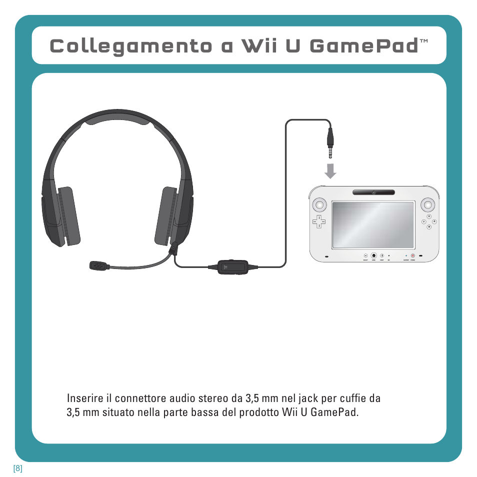 Collegamento a wii u gamepad | TRITTON Kunai Stereo Headset for Wii U and Nintendo 3DS User Manual | Page 67 / 115
