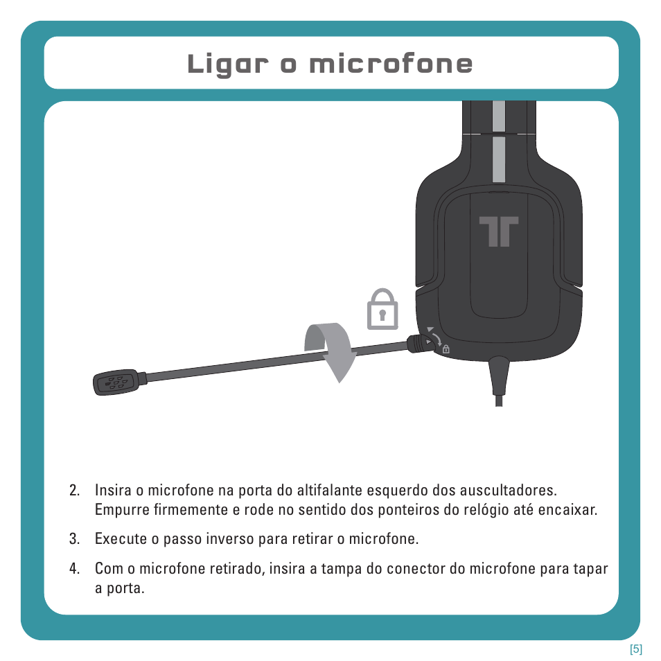Ligar o microfone | TRITTON Kunai Stereo Headset for Wii U and Nintendo 3DS User Manual | Page 92 / 115