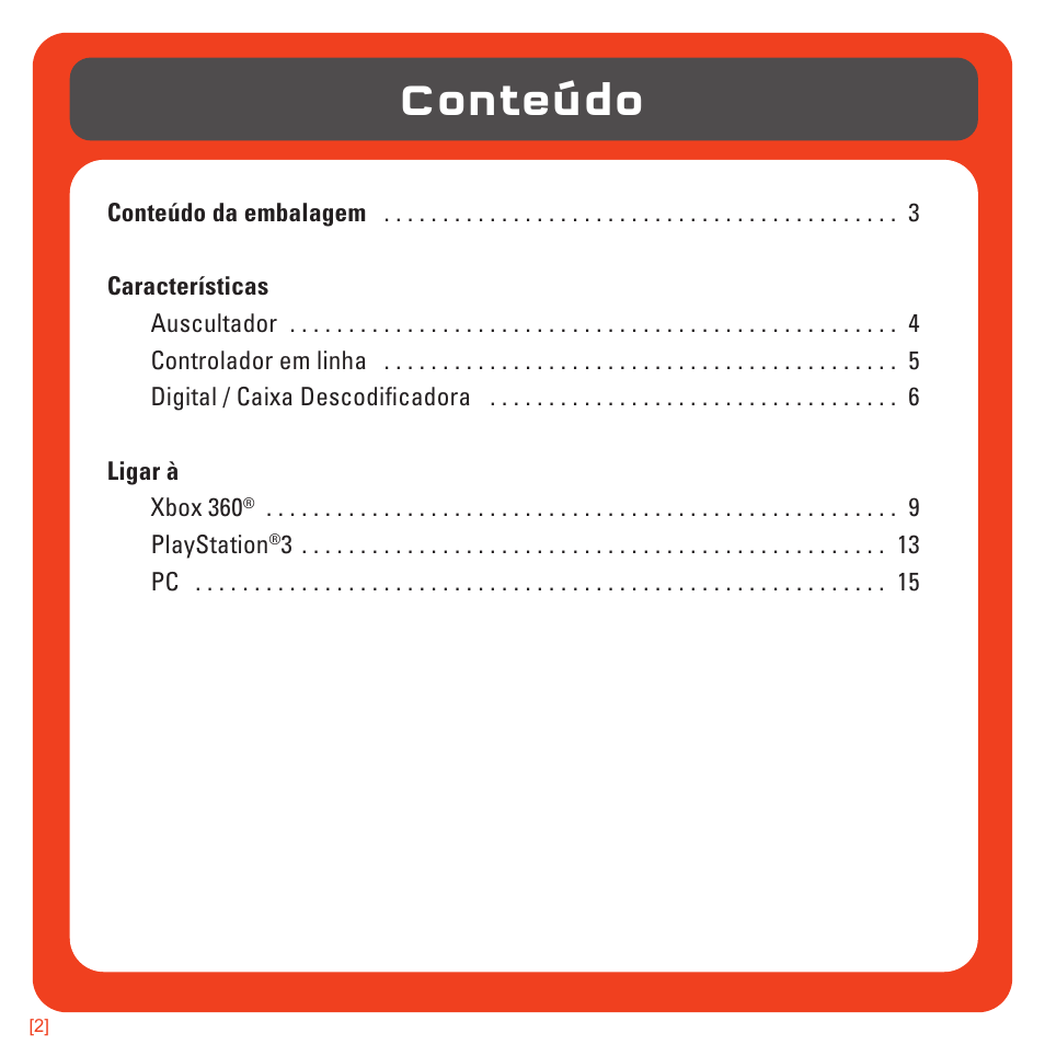 Conteúdo | TRITTON 720+ 7.1 Surround Headset User Manual | Page 133 / 175