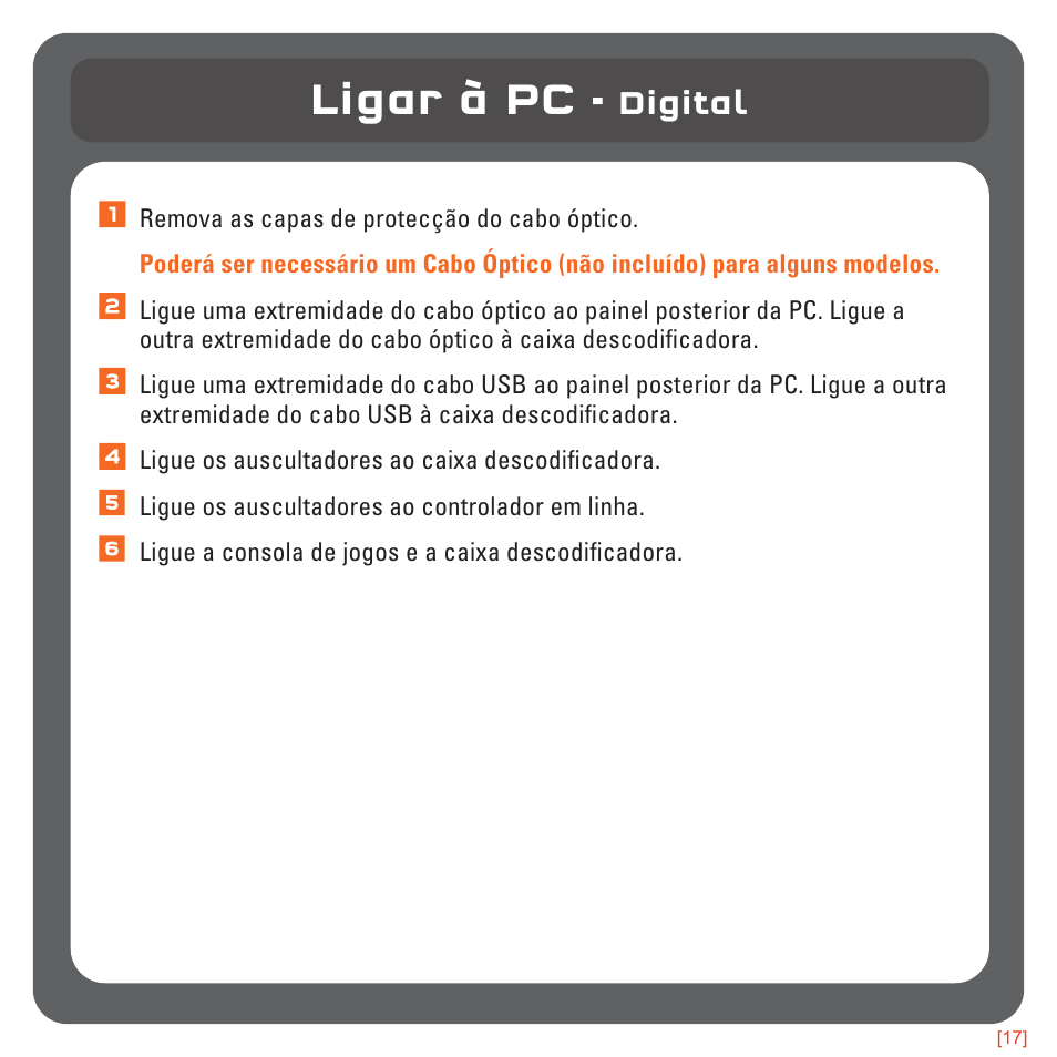 Ligar à pc, Digital | TRITTON 720+ 7.1 Surround Headset User Manual | Page 148 / 175