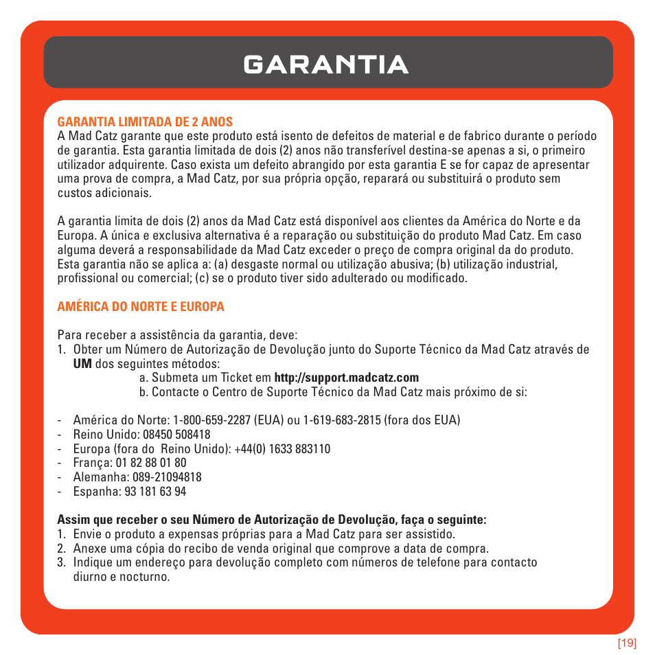 Garantia | TRITTON 720+ 7.1 Surround Headset User Manual | Page 150 / 175