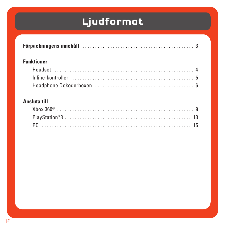 Ljudformat | TRITTON 720+ 7.1 Surround Headset User Manual | Page 155 / 175