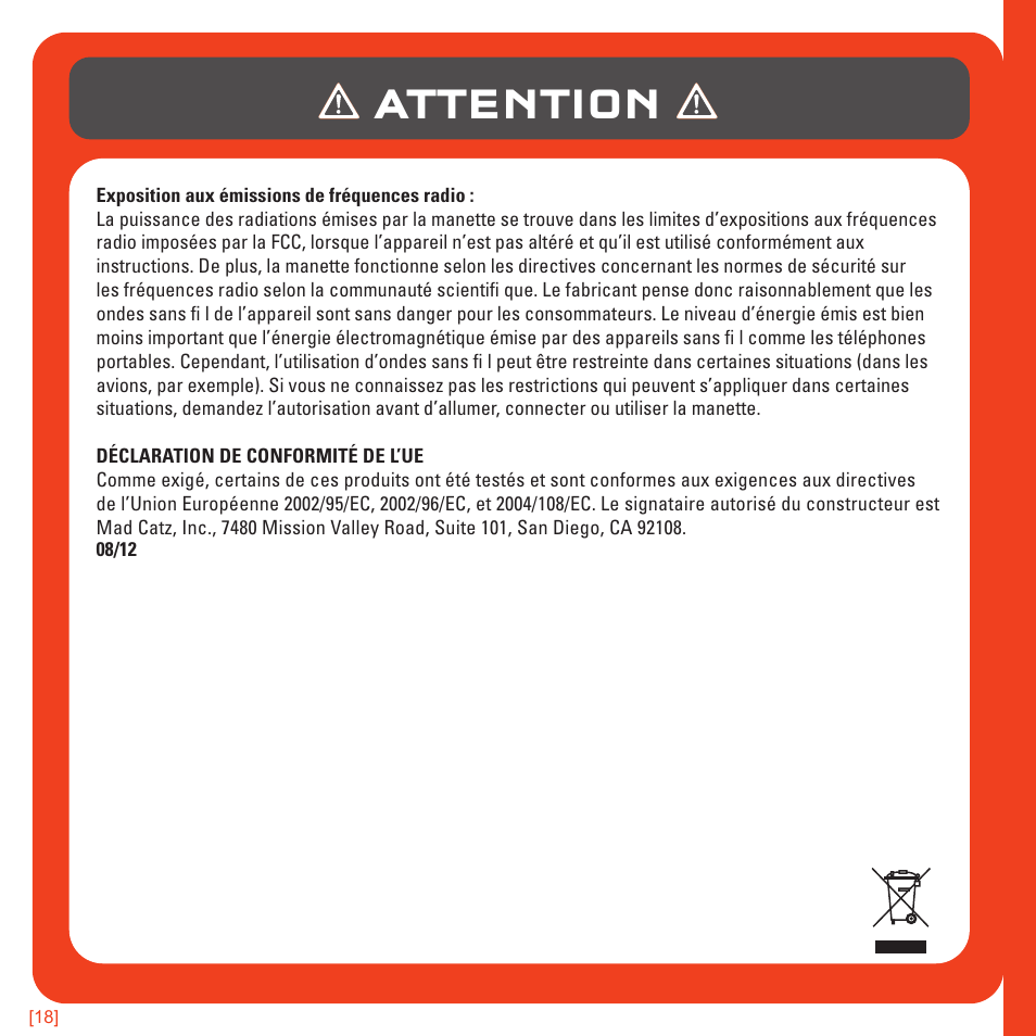 Attention | TRITTON 720+ 7.1 Surround Headset User Manual | Page 63 / 175