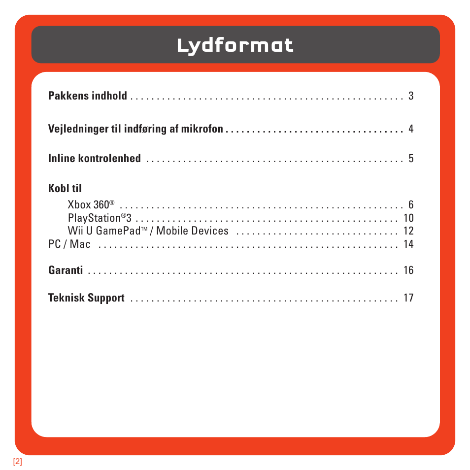 Lydformat | TRITTON AX180 Universal Gaming Headset User Manual | Page 100 / 155