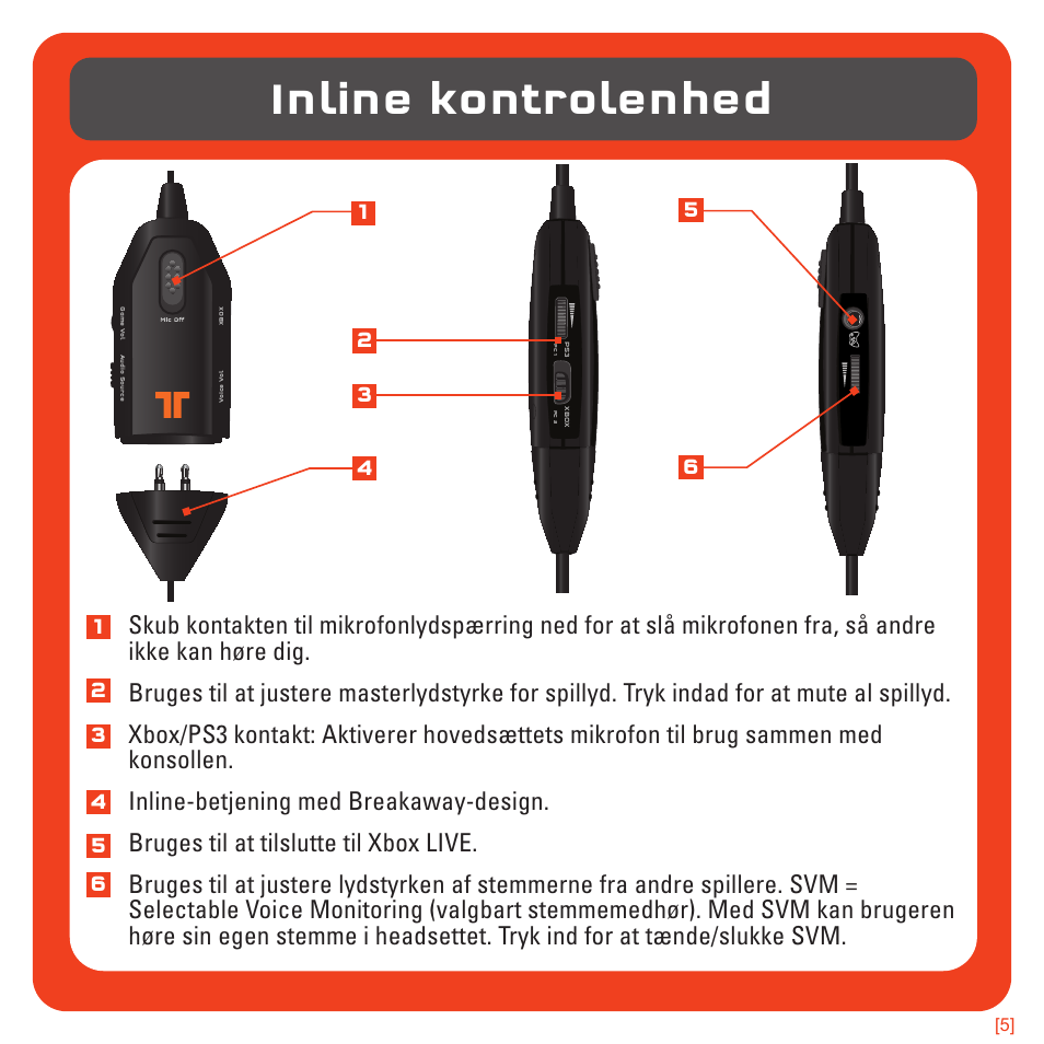 Inline kontrolenhed | TRITTON AX180 Universal Gaming Headset User Manual | Page 103 / 155