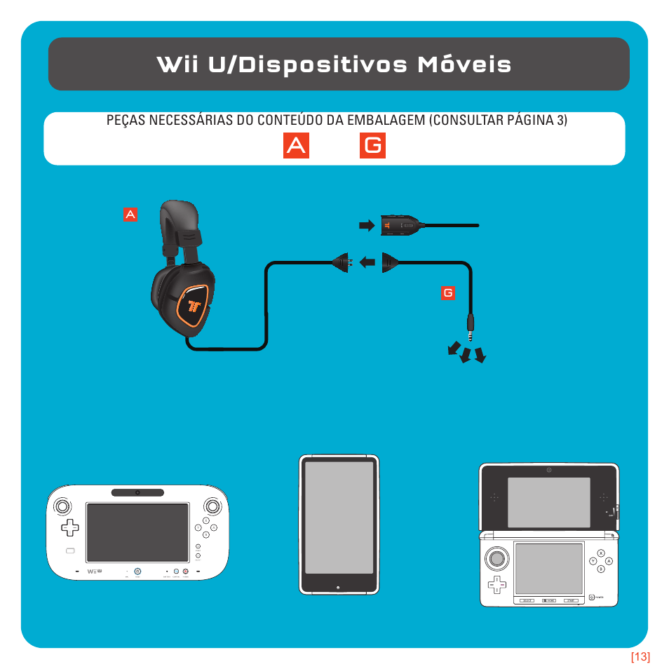 Wii u/dispositivos móveis | TRITTON AX180 Universal Gaming Headset User Manual | Page 130 / 155