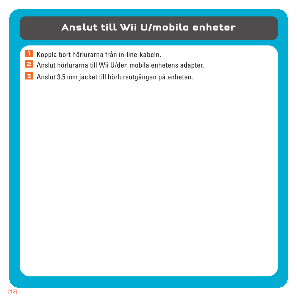 Anslut till wii u/mobila enheter | TRITTON AX180 Universal Gaming Headset User Manual | Page 148 / 155