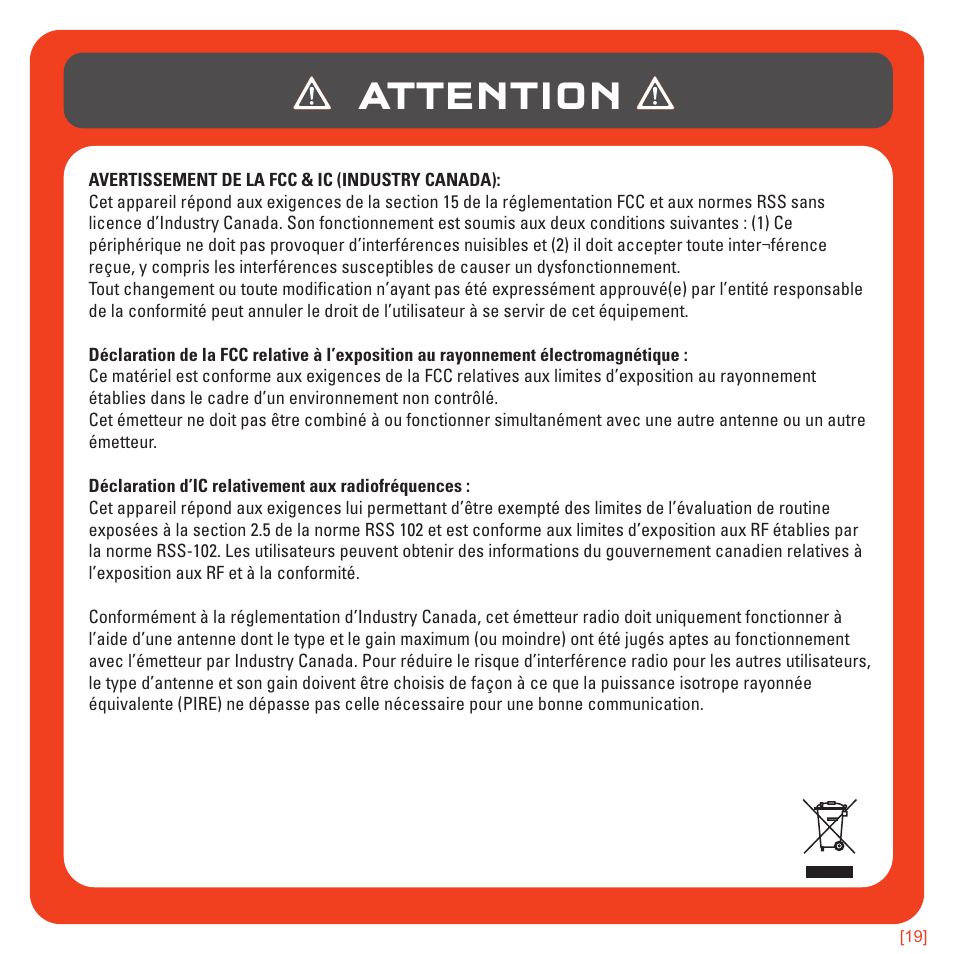 Attention | TRITTON AX180 Universal Gaming Headset User Manual | Page 39 / 155