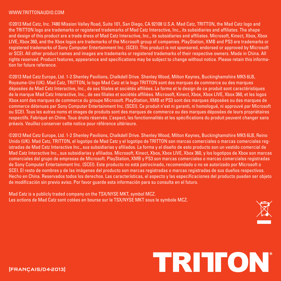 TRITTON AX180 Universal Gaming Headset User Manual | Page 40 / 155