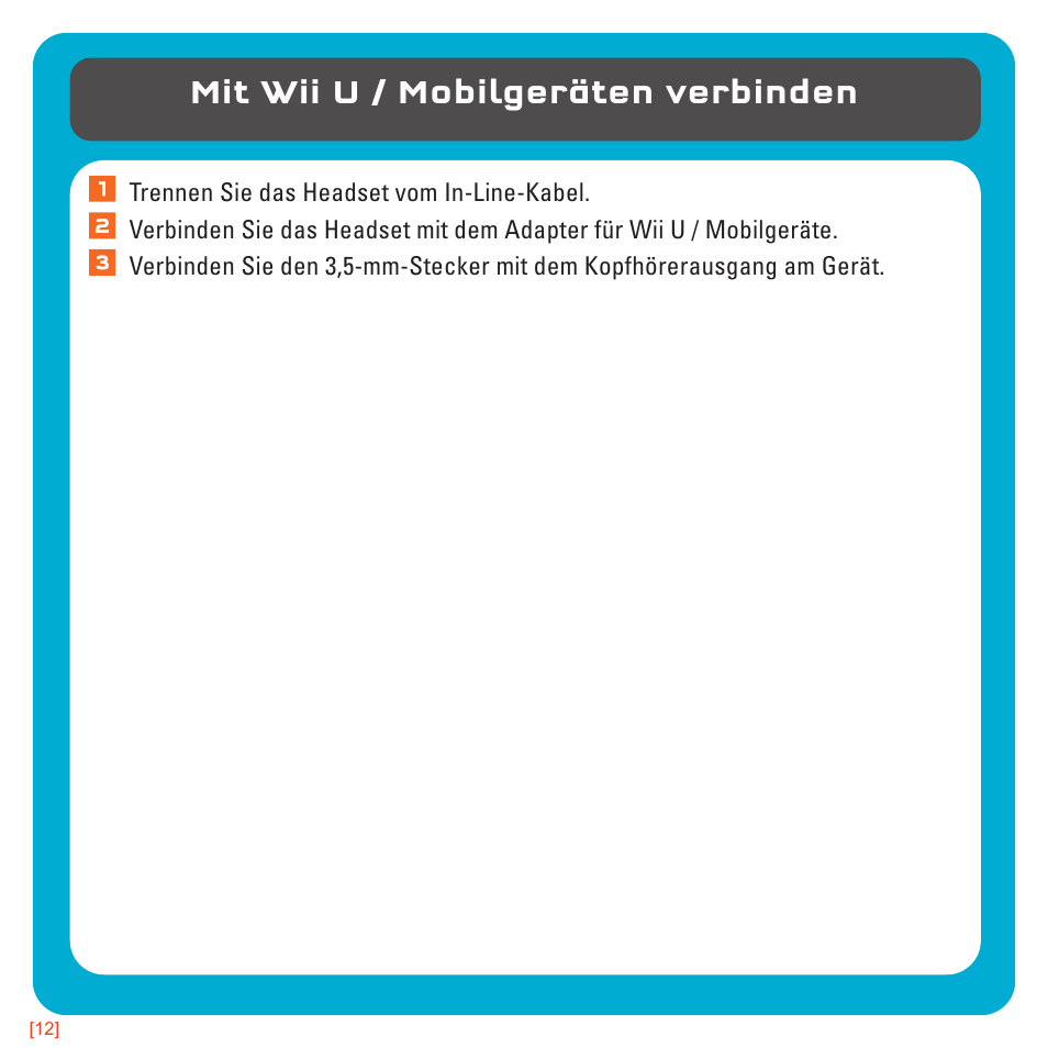 Mit wii u / mobilgeräten verbinden | TRITTON AX180 Universal Gaming Headset User Manual | Page 52 / 155