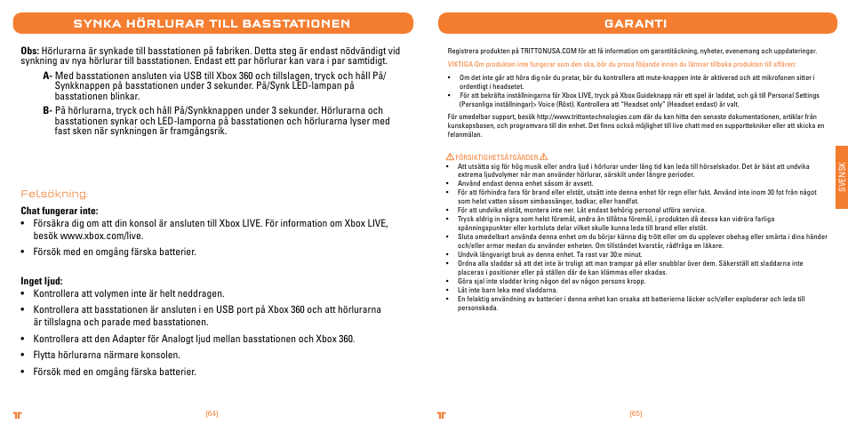 TRITTON Primer Wireless Stereo Headset User Manual | Page 33 / 43