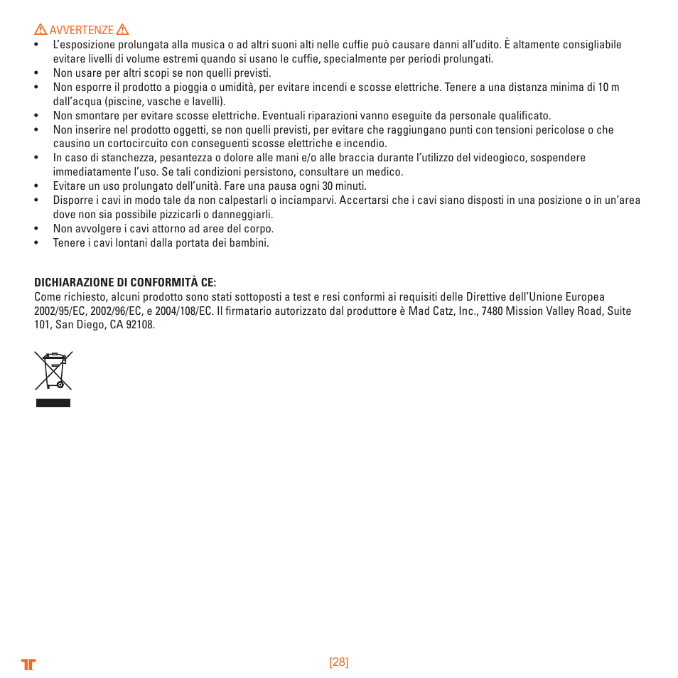 TRITTON Detonator Stereo Gaming Headset User Manual | Page 28 / 56