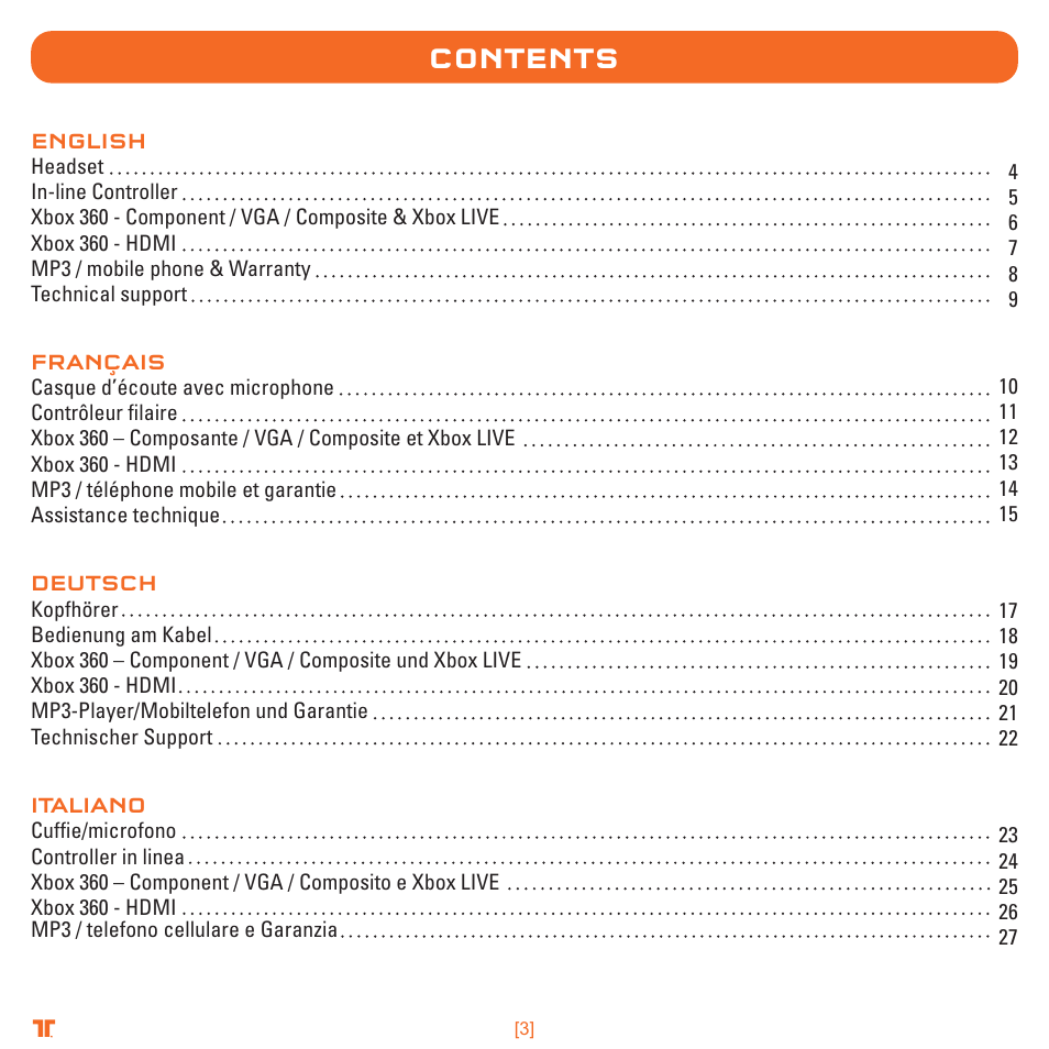 TRITTON Detonator Stereo Gaming Headset User Manual | Page 3 / 56