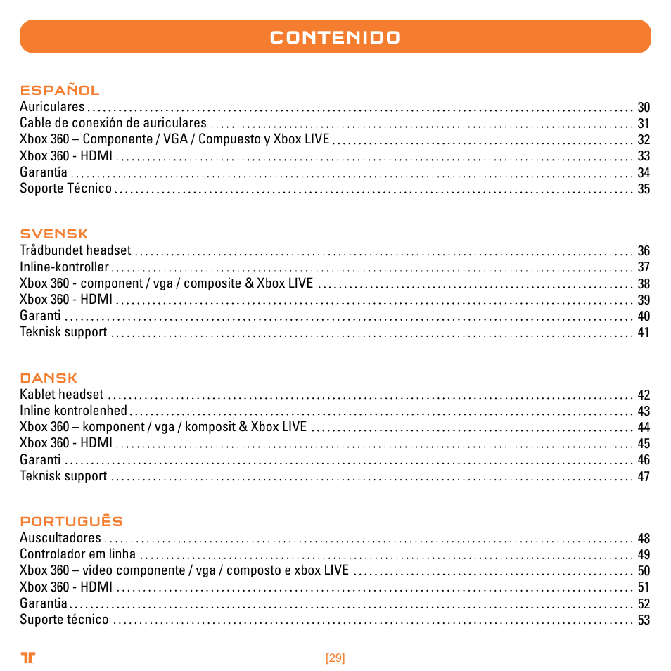 TRITTON Trigger Stereo Headset User Manual | Page 29 / 54