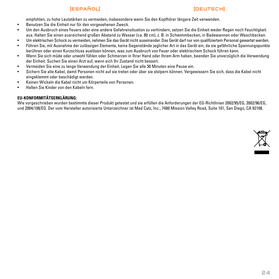 Mad Catz TRITTON Gears of War 3 Dolby 7.1 Surround Sound Headset User Manual | Page 25 / 46
