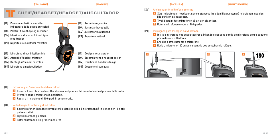 Cufie/headset/headset/auscultador | Mad Catz TRITTON Gears of War 3 Performance Stereo Gaming Headset User Manual | Page 12 / 18