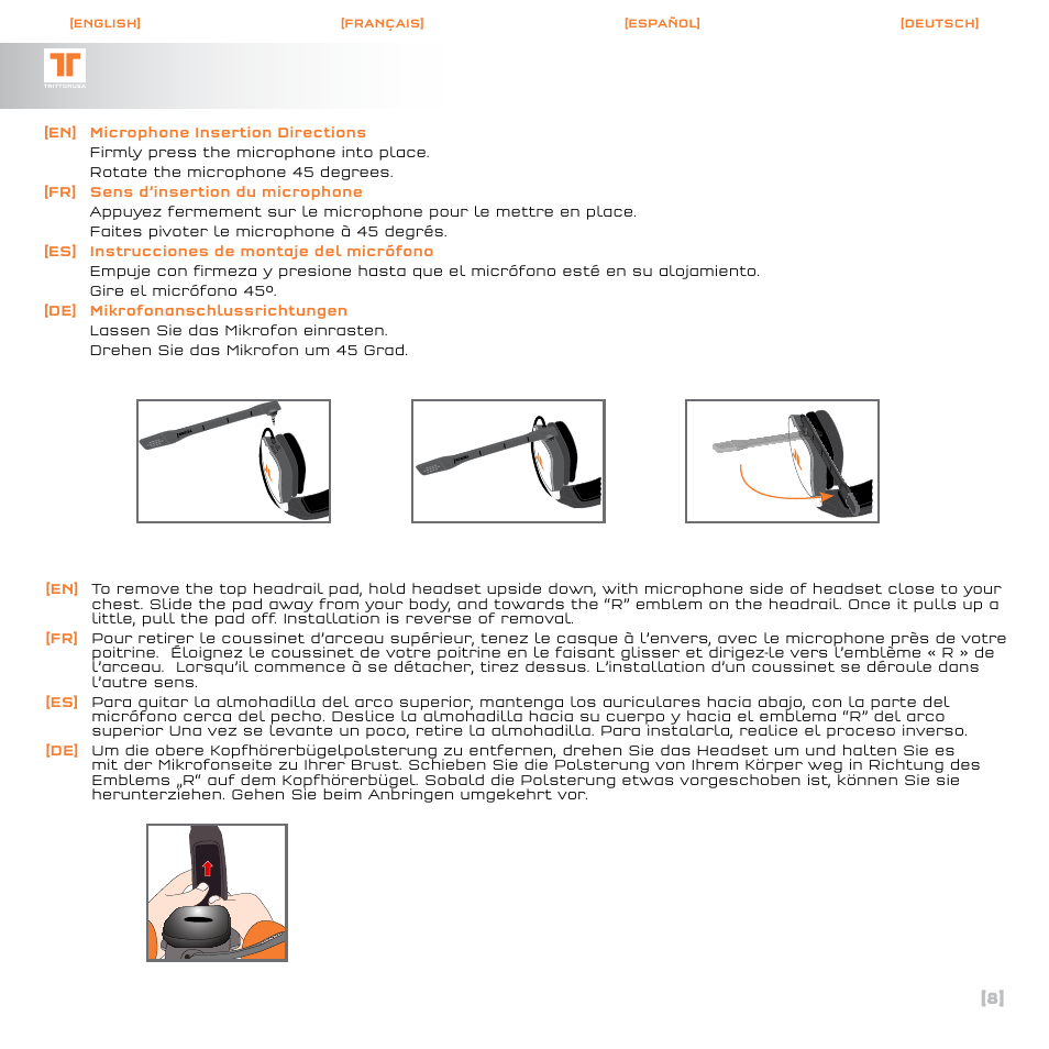 TRITTON Call of Duty : Black Ops Dolby Headphone ProGaming Headset User Manual | Page 9 / 24