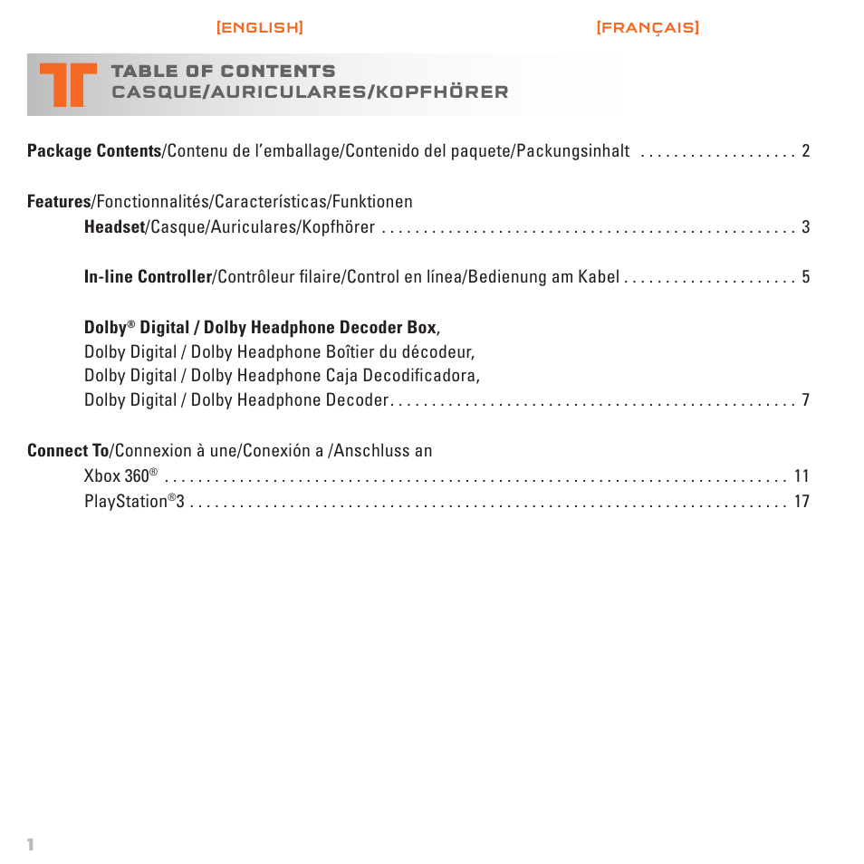 TRITTON AX720 Digital Gaming Headset User Manual | Page 2 / 26