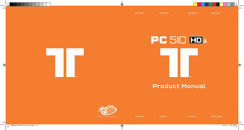TRITTON PC510 HDa-True 5.1 Analog Gaming Headset User Manual | 13 pages