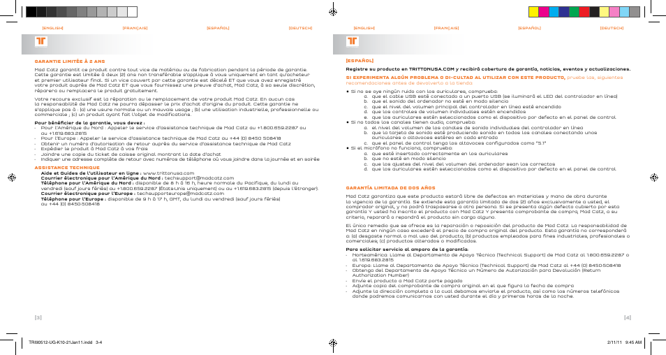 TRITTON PC510 HDa-True 5.1 Analog Gaming Headset User Manual | Page 3 / 13