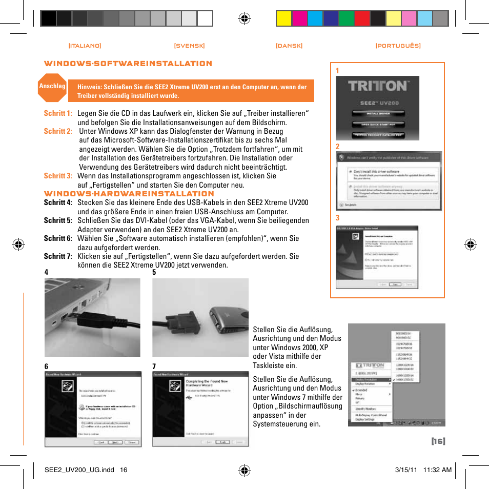 Schnellinstallationsanleitung – [deutsch | TRITTON SEE2 XPRESS XD300 User Manual | Page 17 / 32
