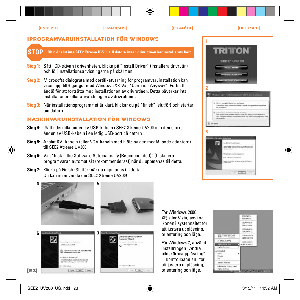 Stop | TRITTON SEE2 XPRESS XD300 User Manual | Page 24 / 32