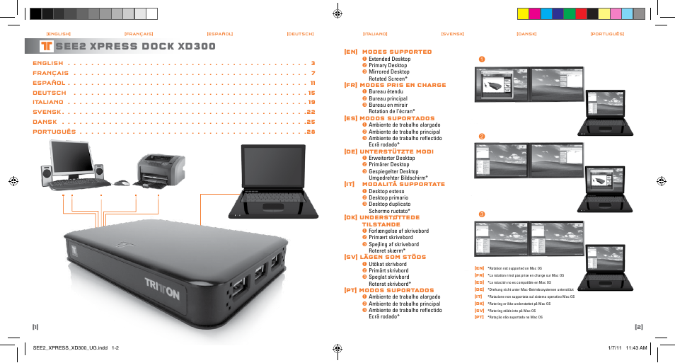 See2 xpress dock xd300 | TRITTON SEE2 XPRESS XD300 User Manual | Page 2 / 17