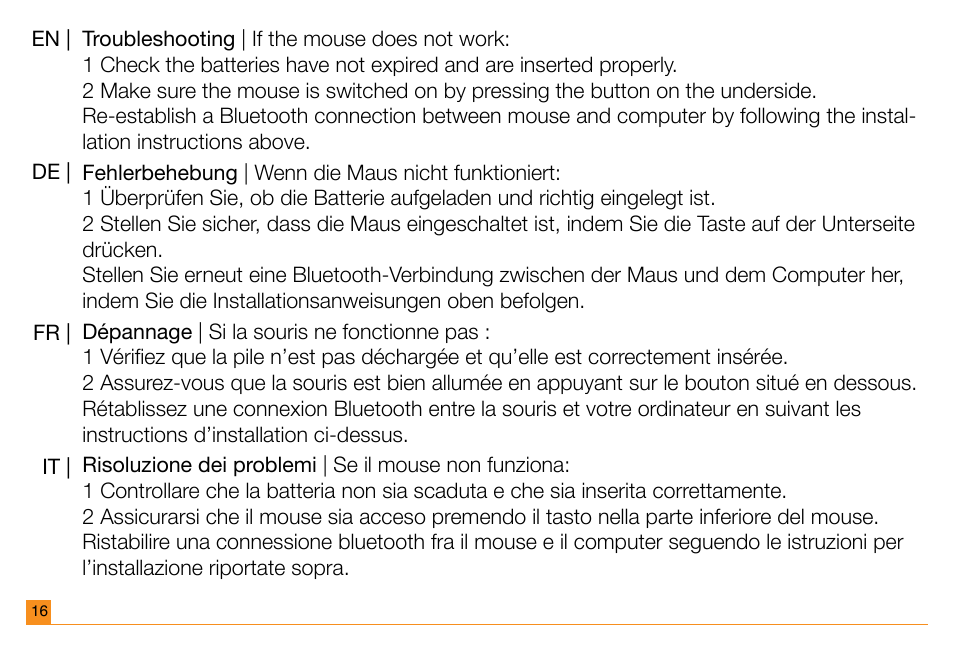 TRITTON Touch mouse User Manual | Page 16 / 20