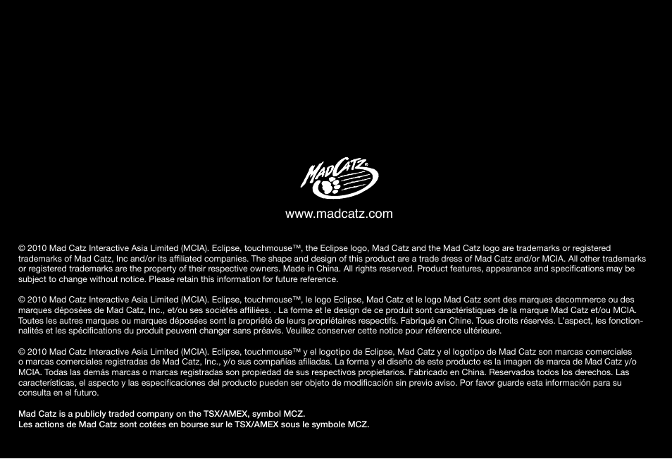 TRITTON Touch mouse User Manual | Page 20 / 20