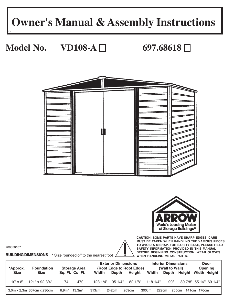 Arrow Fastener VD108-A 697.68618 User Manual | 32 pages