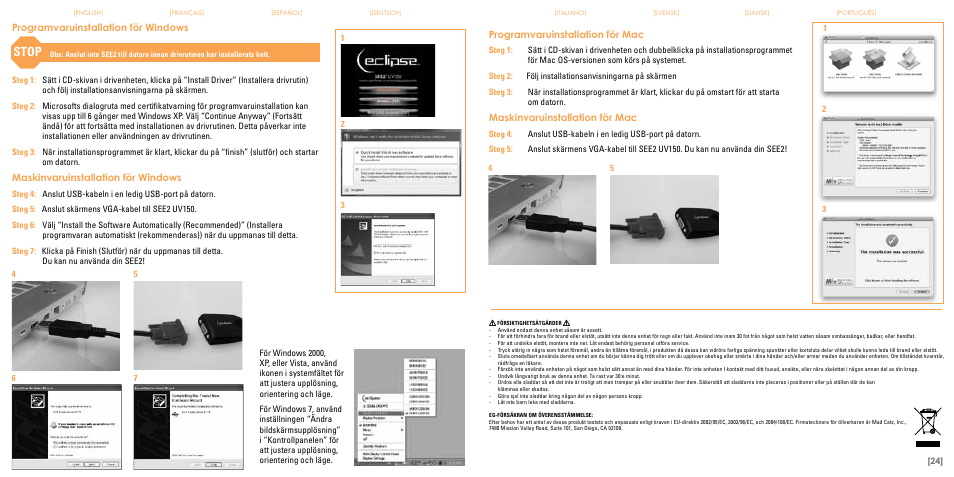 Stop | TRITTON Eclipse UV150 User Manual | Page 13 / 17