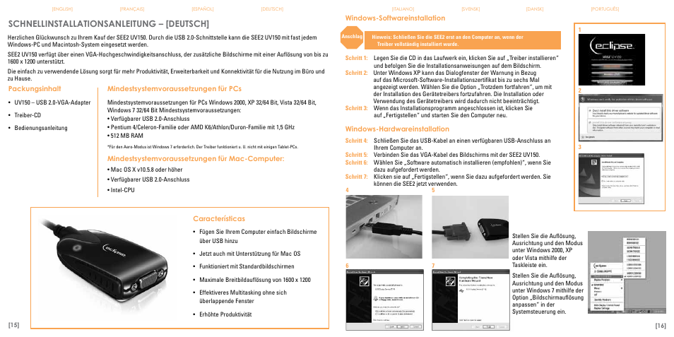 Schnellinstallationsanleitung – [deutsch | TRITTON Eclipse UV150 User Manual | Page 9 / 17