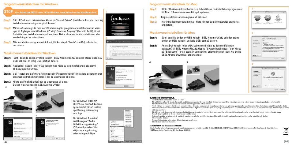 Stop | TRITTON Eclipse UV250 User Manual | Page 13 / 17