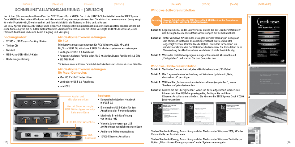 Schnellinstallationsanleitung – [deutsch | TRITTON Eclipse XD300 User Manual | Page 9 / 17